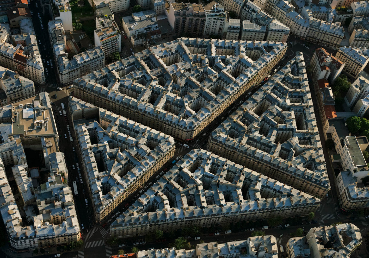 Центр Парижа с высоты птичьего полета